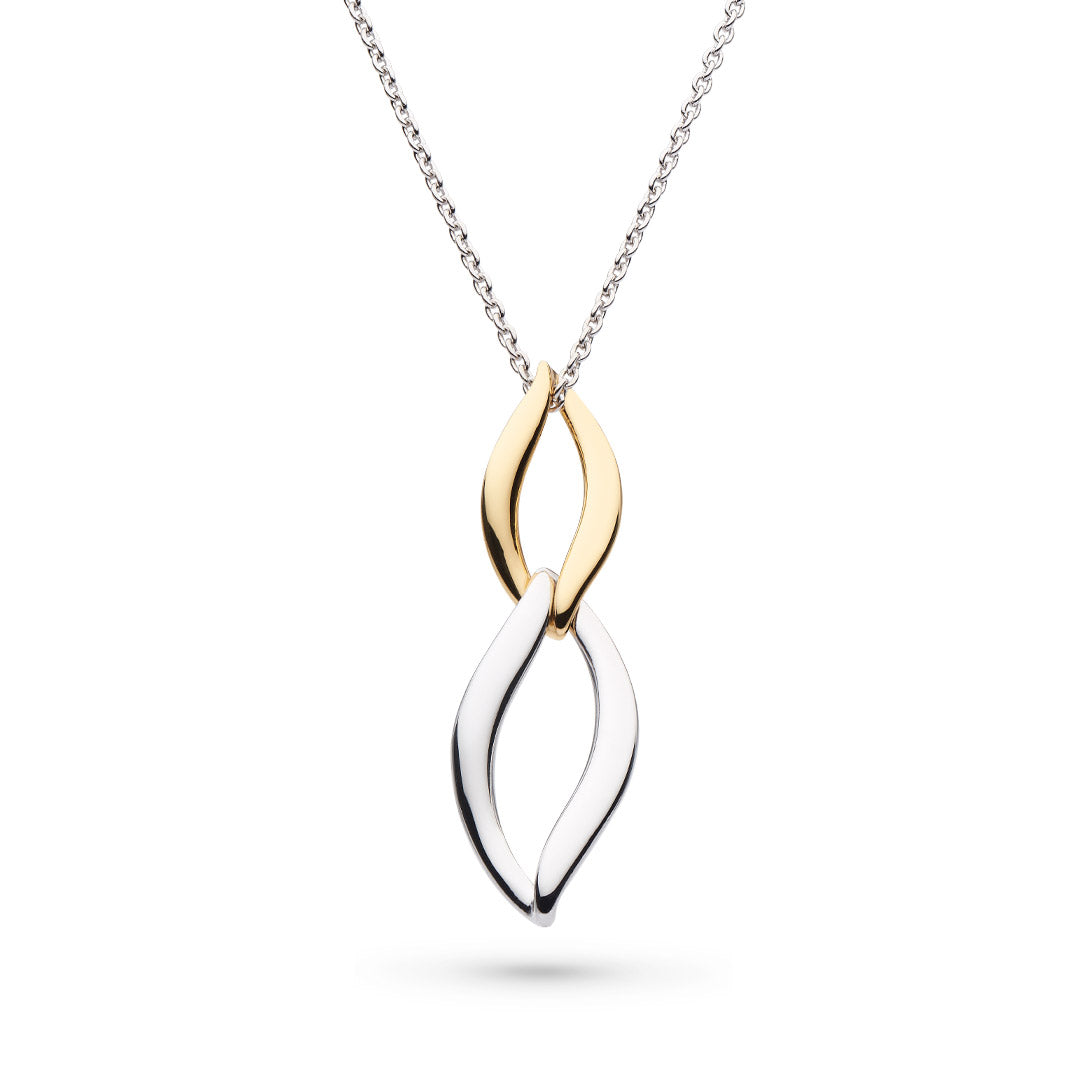 Kit Heath - Entwine Twine Link Duo Golden Necklace - Silver