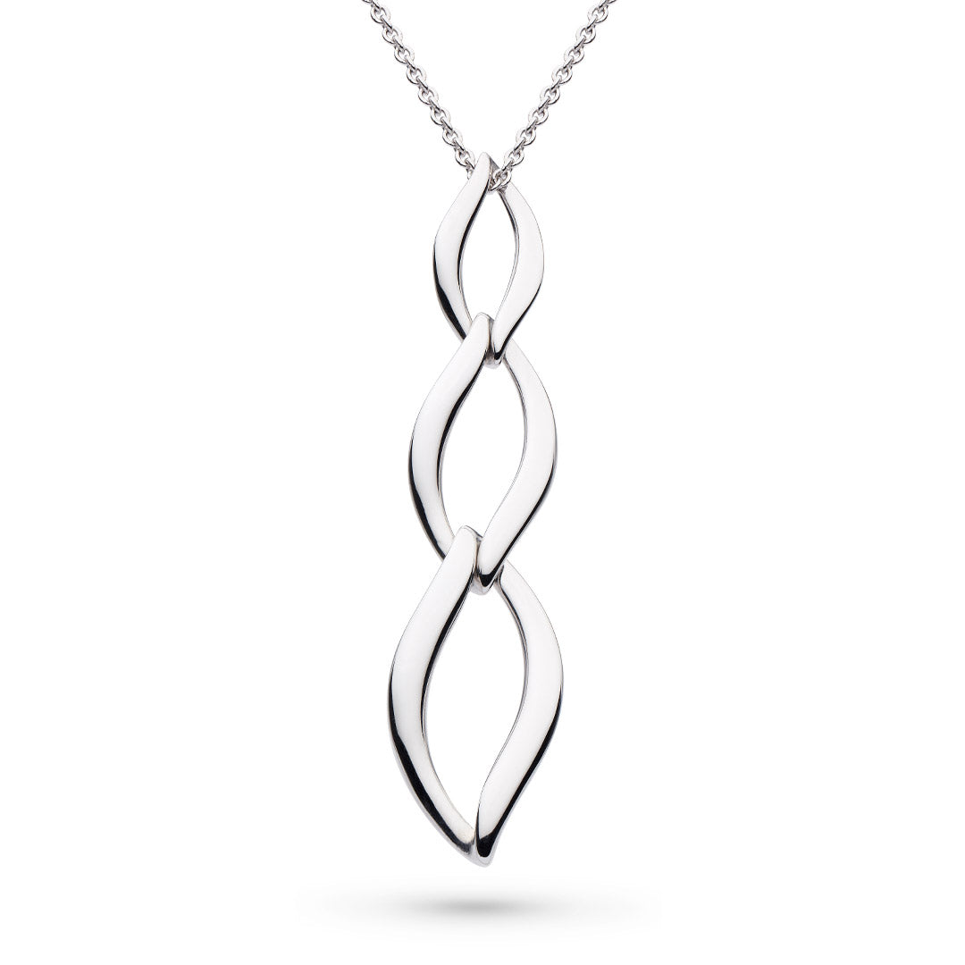 Kit Heath - Entwine Twine Link Trio Necklace - Silver