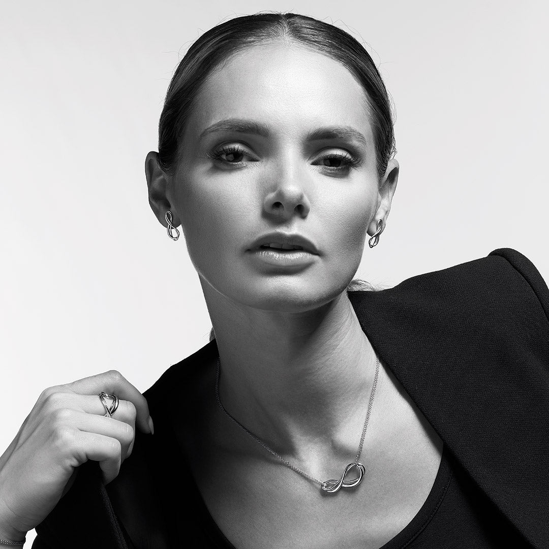 Kit Heath - Infinity Twin Chain Necklace - Silver