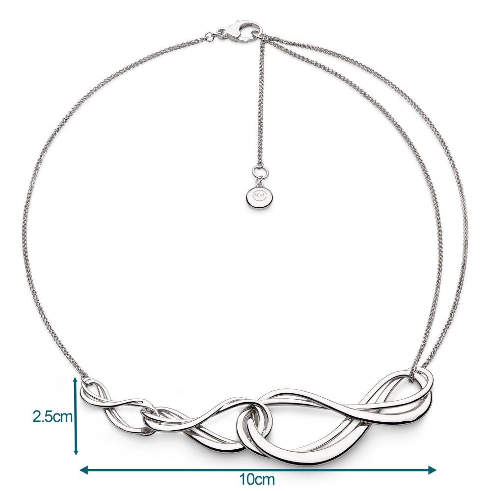 Kit Heath - Infinity Trio Grande Necklace - Silver
