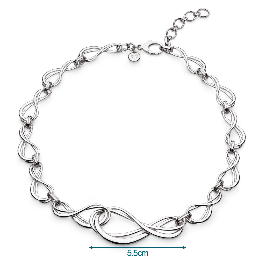 Kit Heath - Infinity Grande Link Collar Necklace - Silver