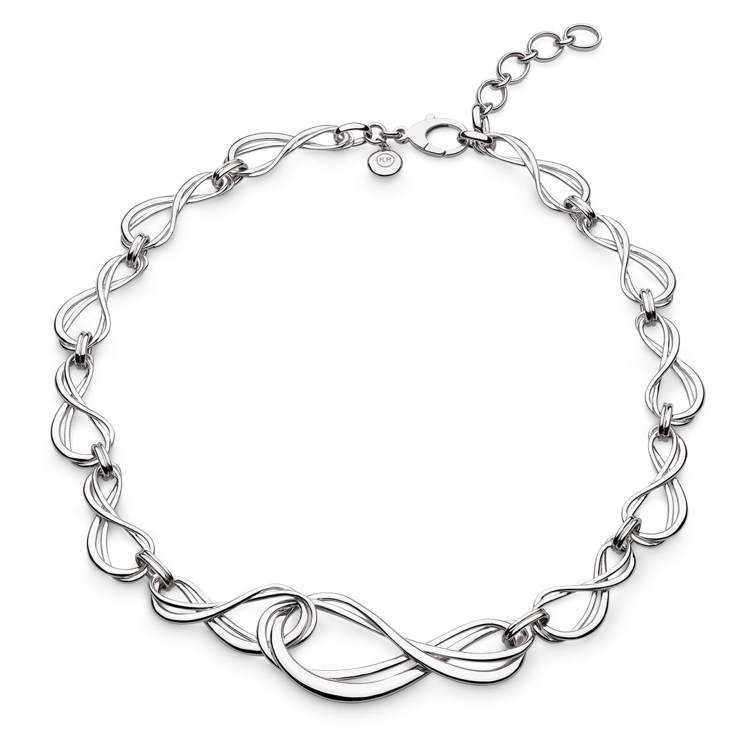 Kit Heath - Infinity Grande Link Collar Necklace - Silver