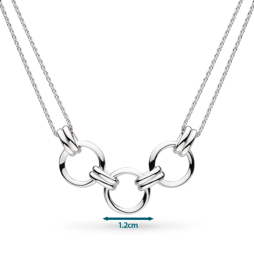 Kit Heath - Bevel Unity Twin Chain Necklace - Silver