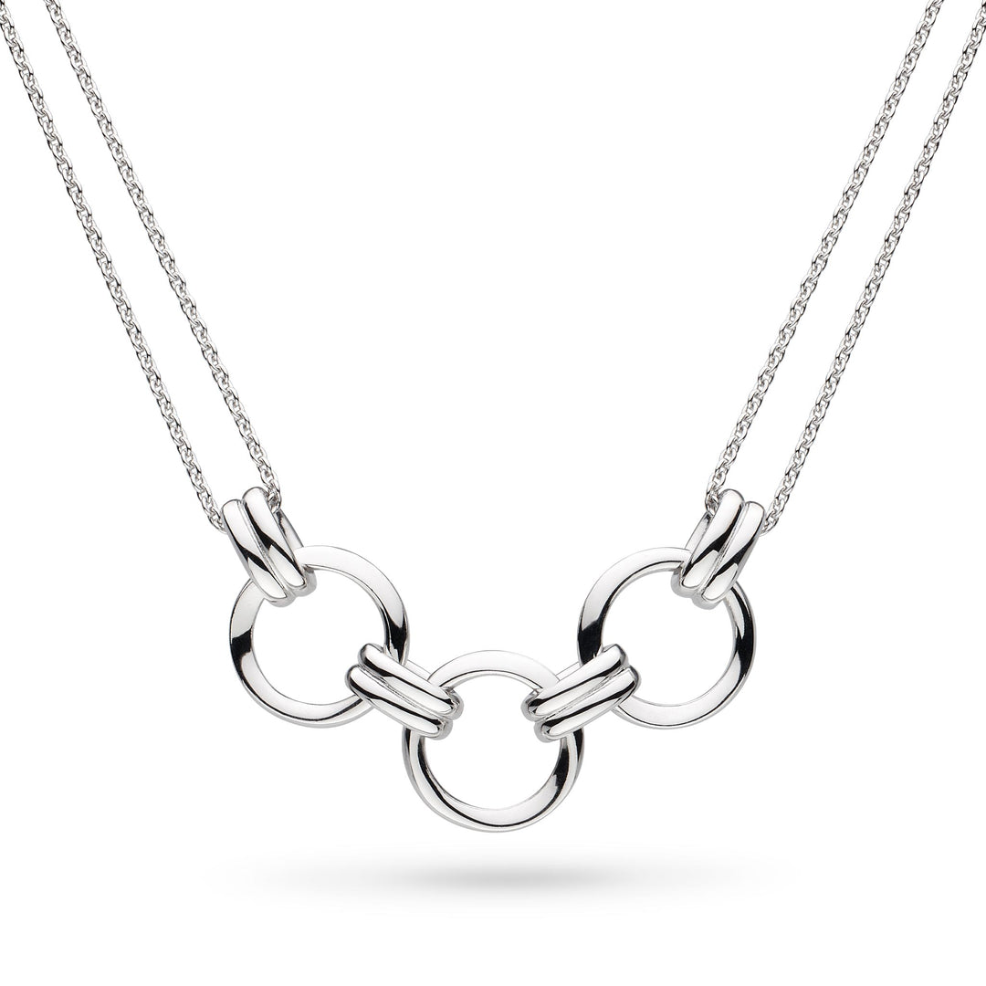 Kit Heath - Bevel Unity Twin Chain Necklace - Silver
