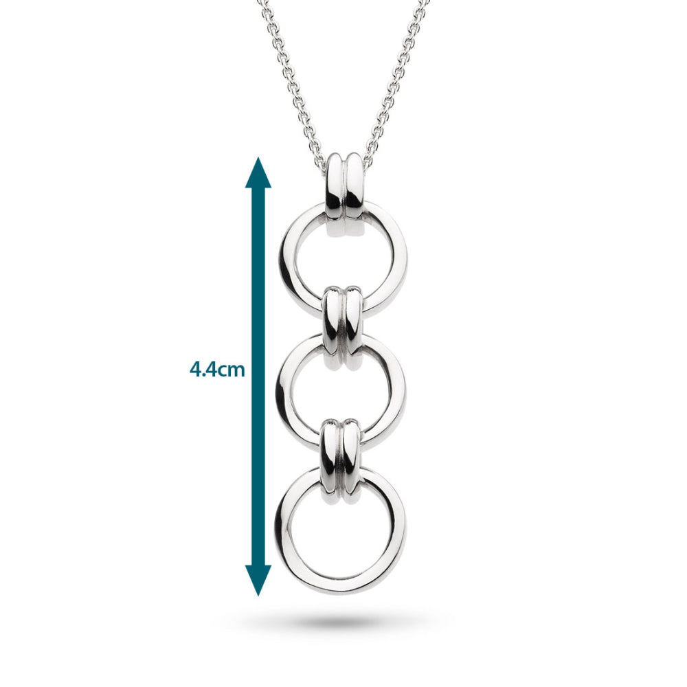 Kit Heath - Bevel Unity Trio Necklace - Silver