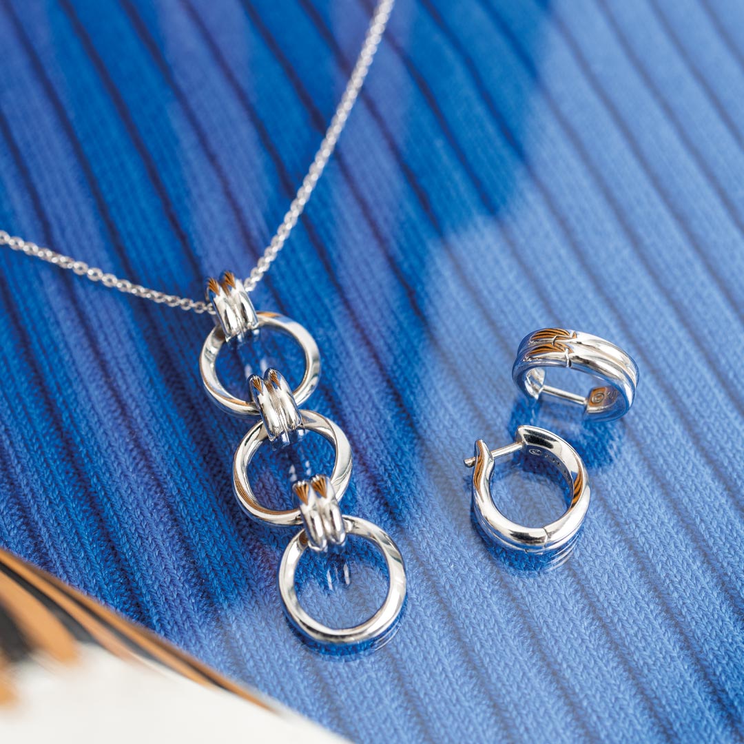 Kit Heath - Bevel Unity Trio Necklace - Silver