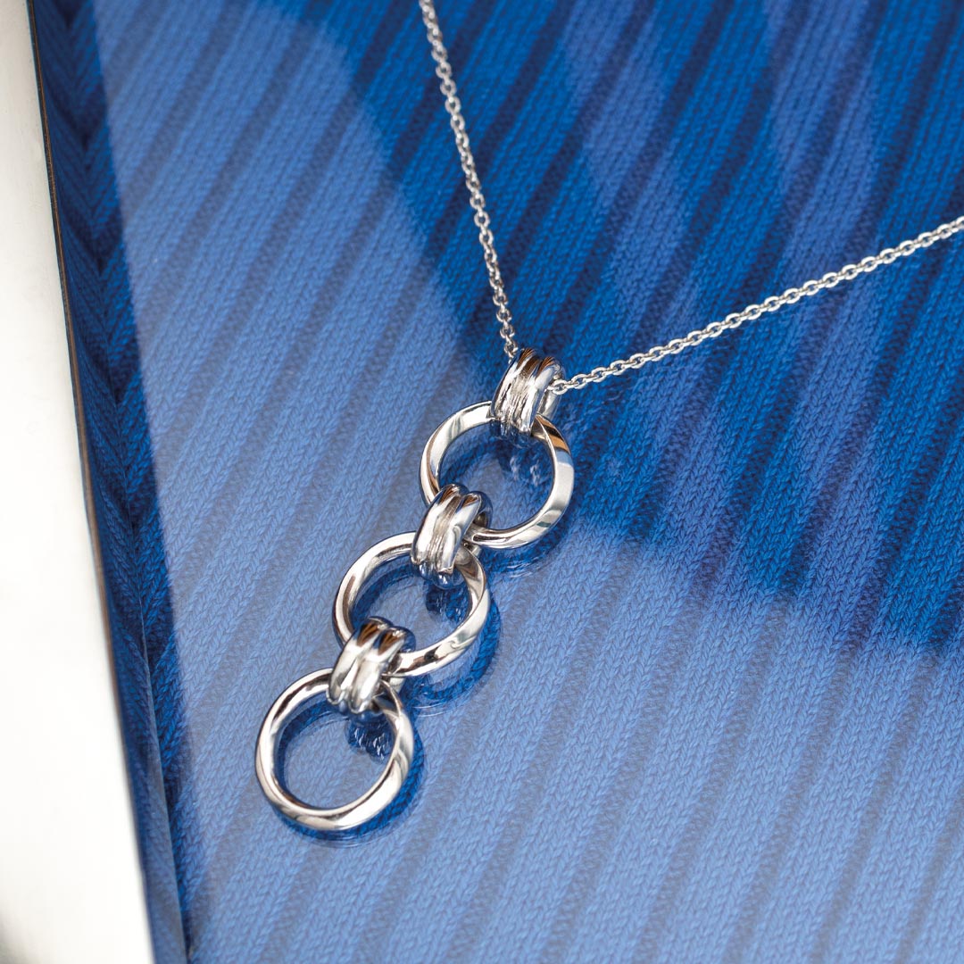 Kit Heath - Bevel Unity Trio Necklace - Silver