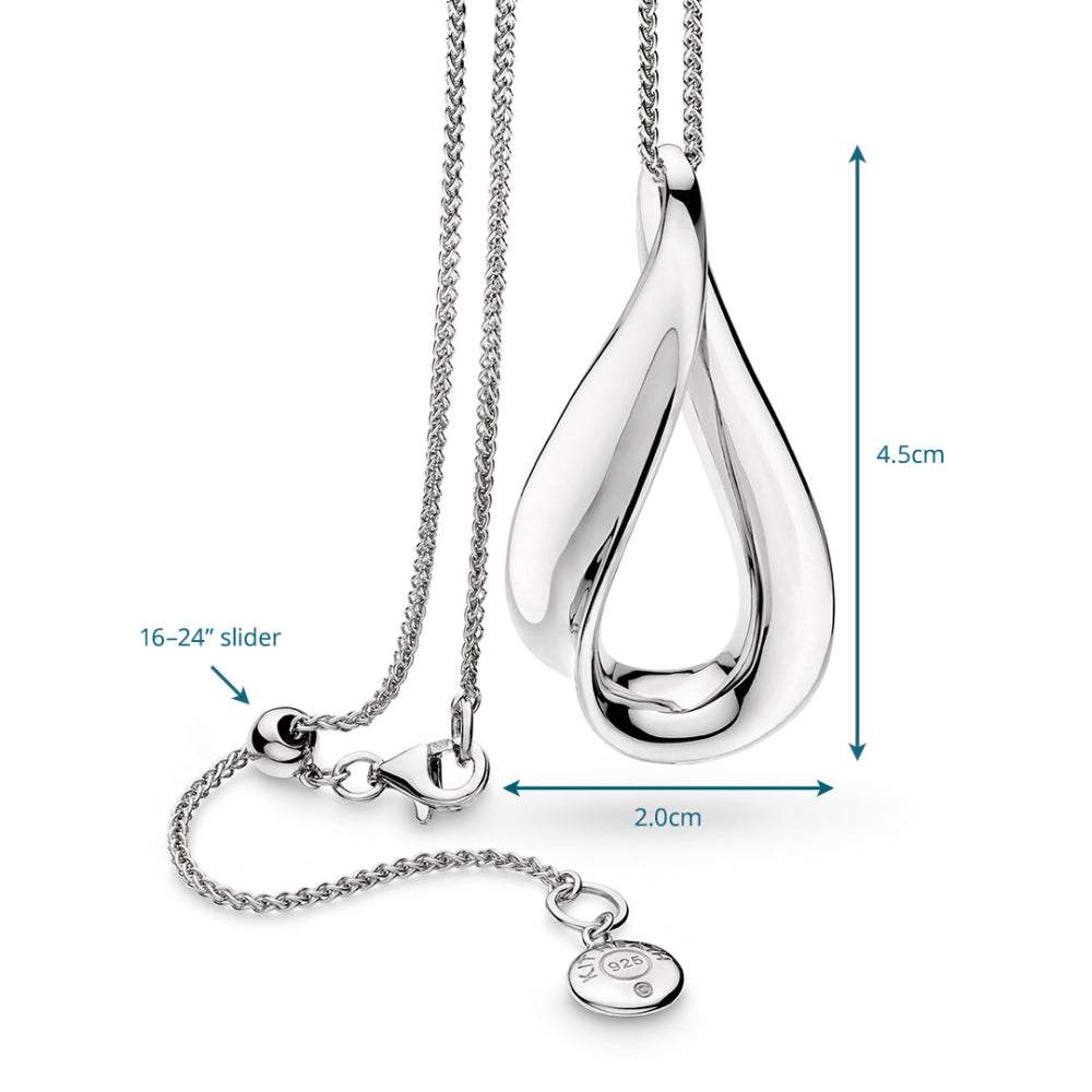 Kit Heath - Serenity Loop Grande Slider Necklace - Silver