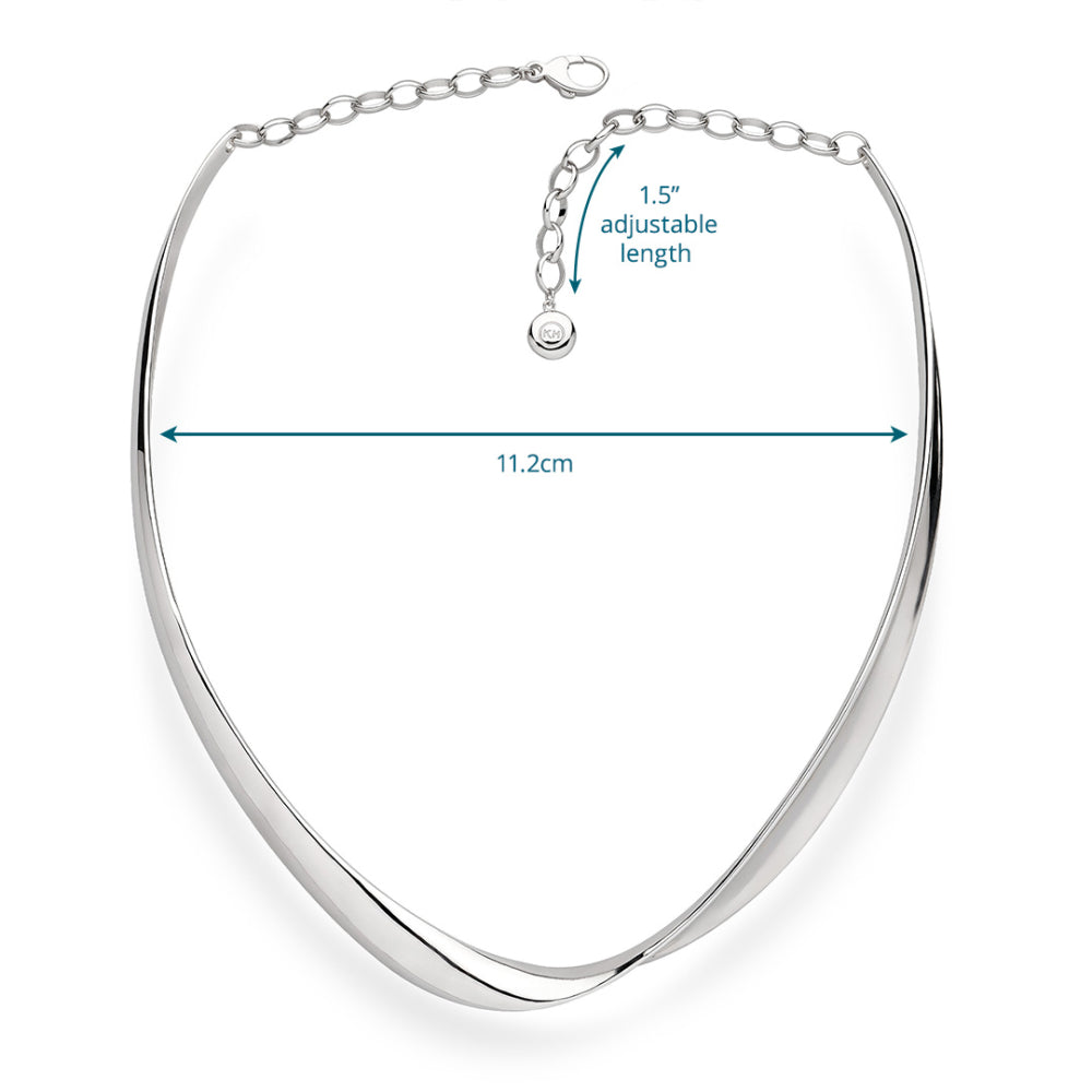 Kit Heath - Serenity Grande Collar Necklace - Silver