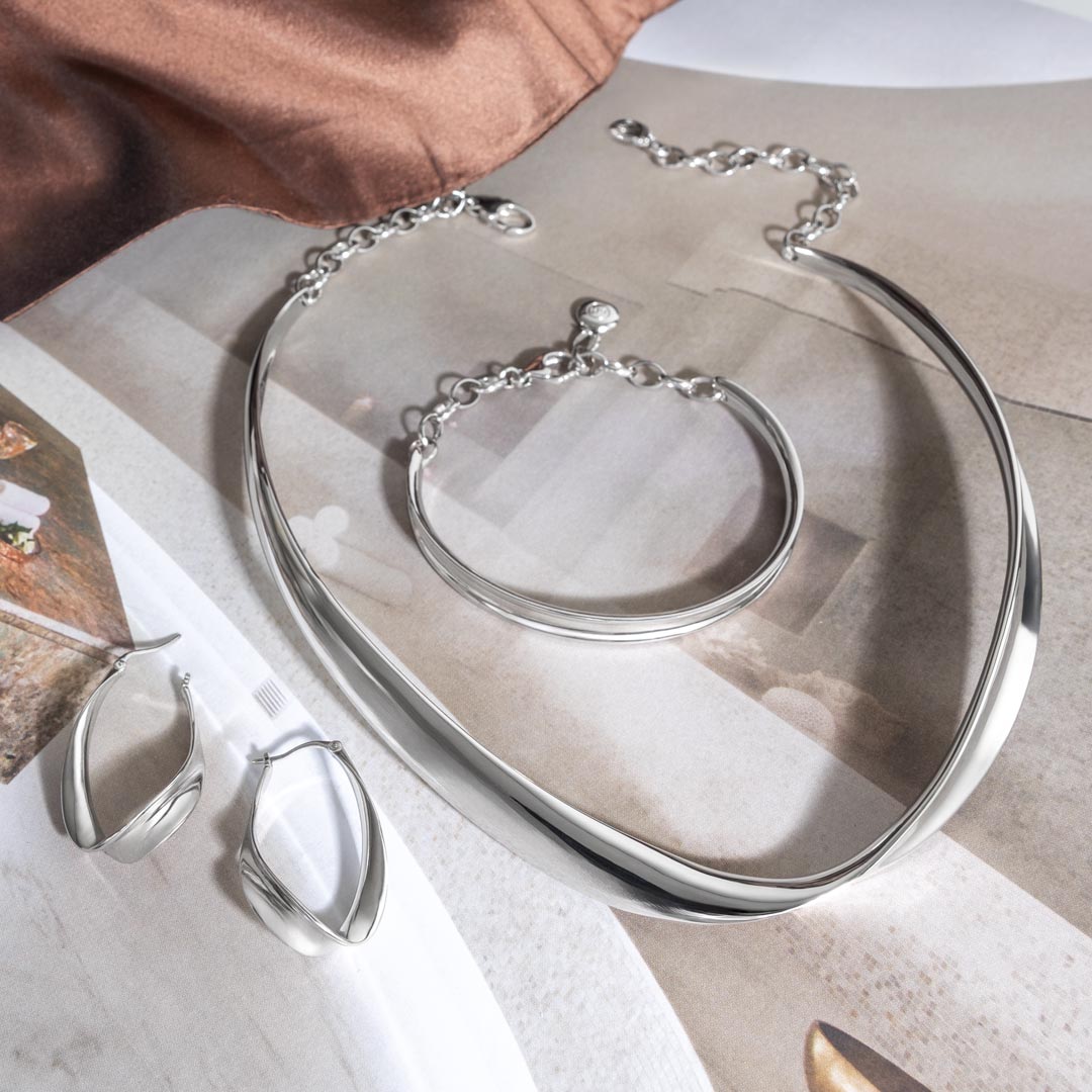 Kit Heath - Serenity Grande Collar Necklace - Silver