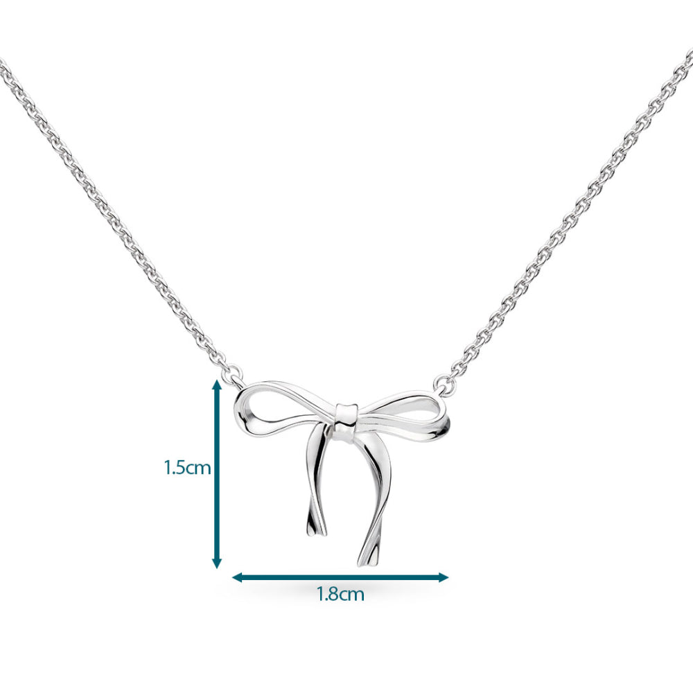 Kit Heath - Serenity Ribbon Bow Necklace - Silver