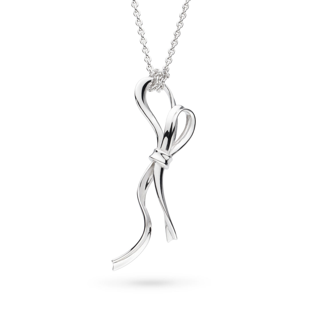 Kit Heath - Serenity Ribbon Bow Loop Necklace - Silver