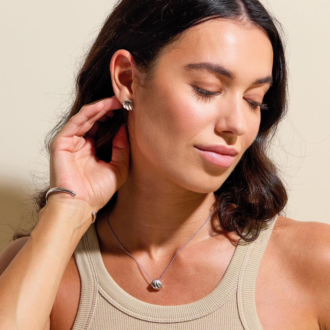 Kit Heath - Océane Shell Echo Rounded Necklace - Silver