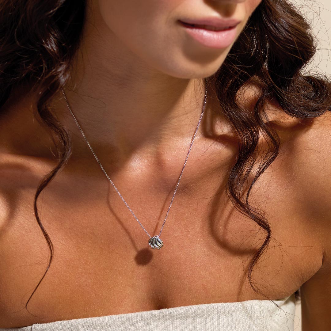 Kit Heath - Océane Shell Echo Rounded Necklace - Silver
