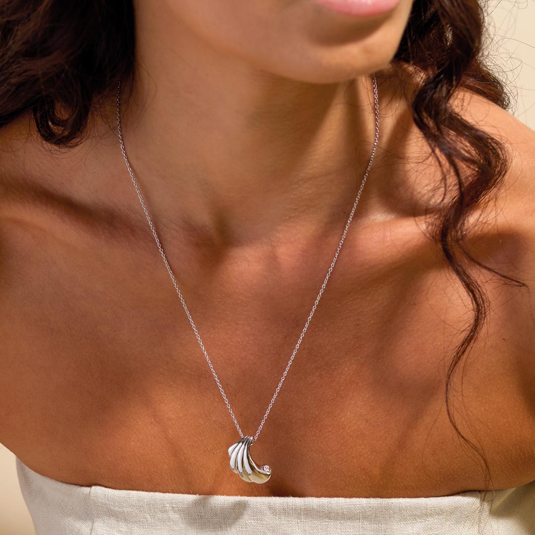 Kit Heath - Océane Shell Echo Grande Necklace - Silver