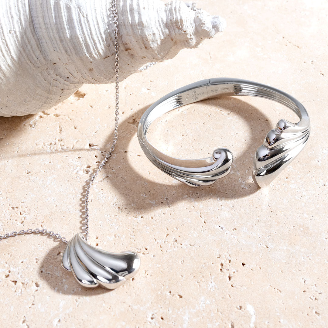 Kit Heath - Océane Shell Echo Grande Necklace - Silver