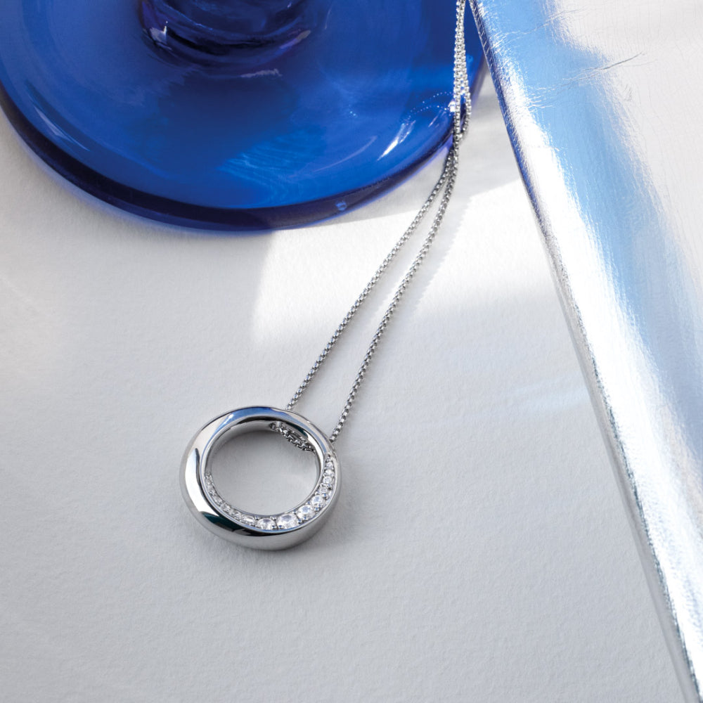 Kit Heath - Bevel Cirque Pavé Necklace - Silver