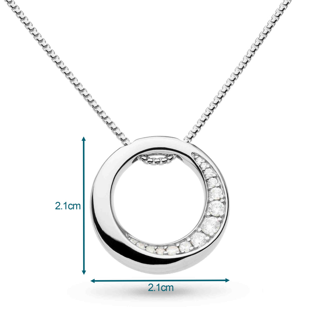 Kit Heath - Bevel Cirque Pavé Necklace - Silver