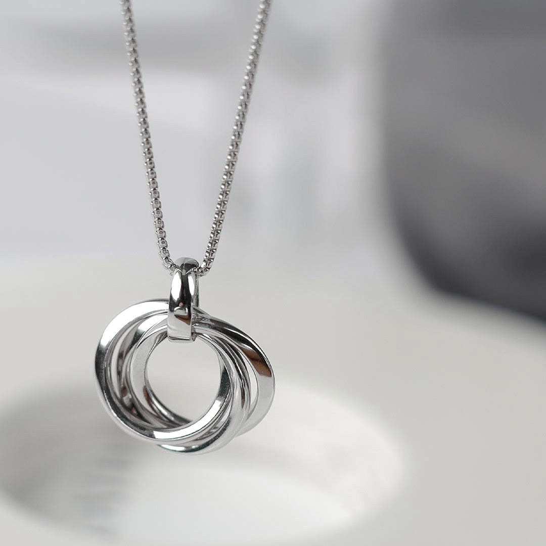 Kit Heath - Bevel Trilogy Necklace - Silver