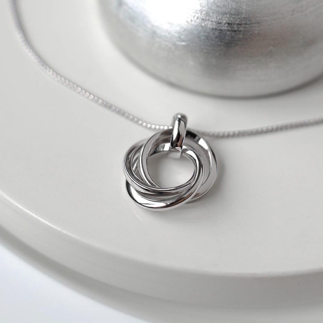 Kit Heath - Bevel Trilogy Necklace - Silver