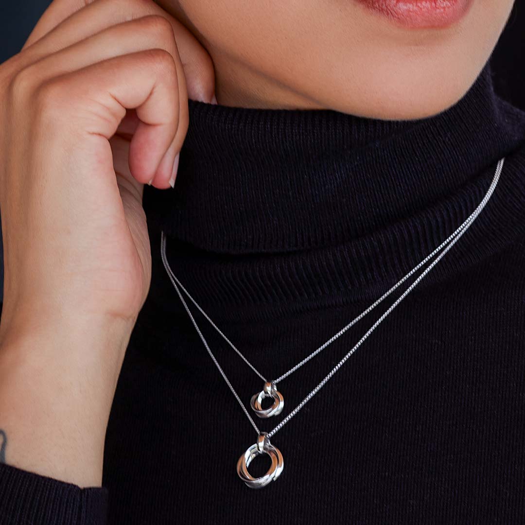 Kit Heath - Bevel Trilogy Necklace - Silver
