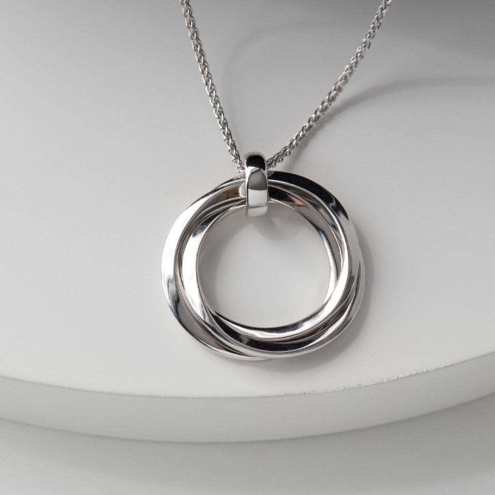 Kit Heath - Bevel Trilogy Grande Link Slider Necklace - Silver