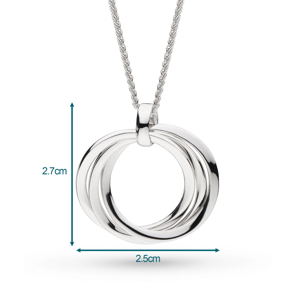 Kit Heath - Bevel Trilogy Grande Link Slider Necklace - Silver