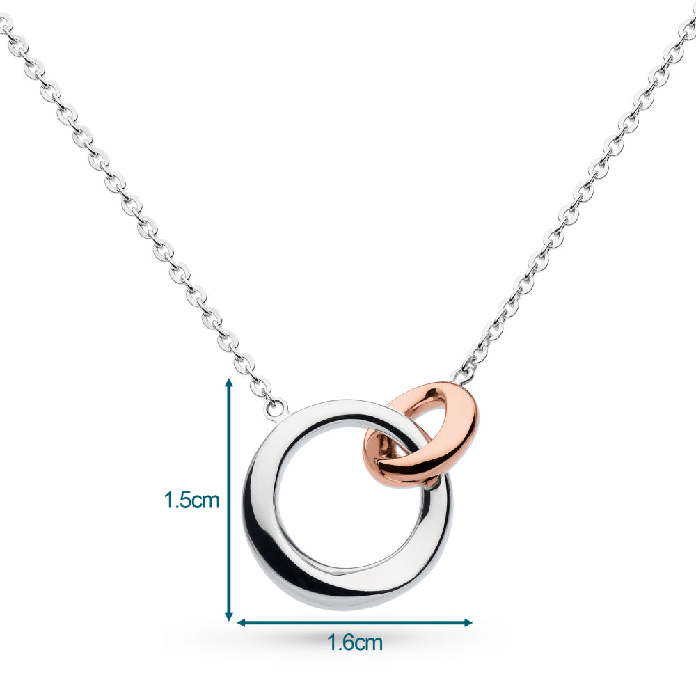 Kit Heath - Bevel Cirque Link Blush Necklace - Silver