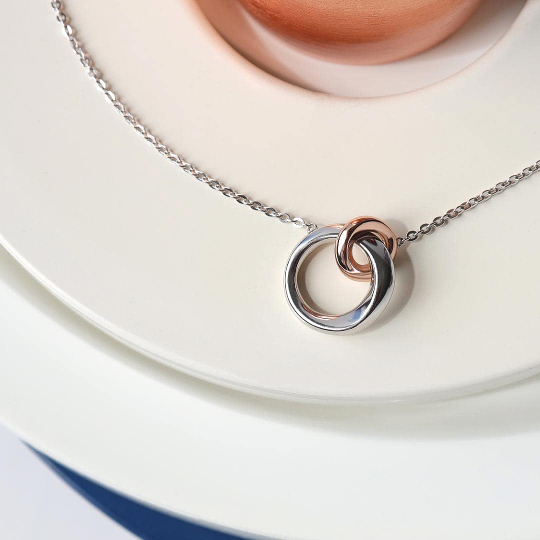 Kit Heath - Bevel Cirque Link Blush Necklace - Silver