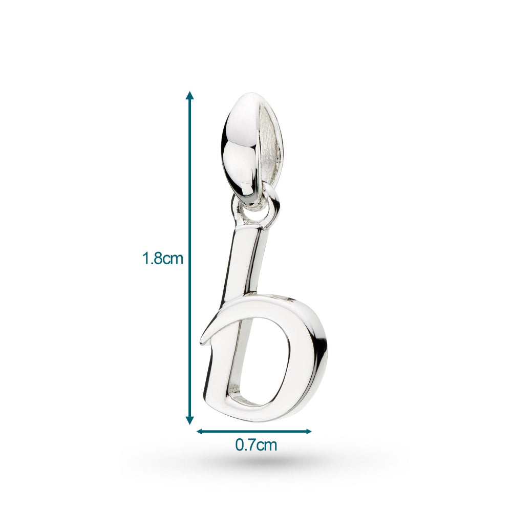Kit Heath - Signature Skript Lowercase b Initial Pendant - Silver