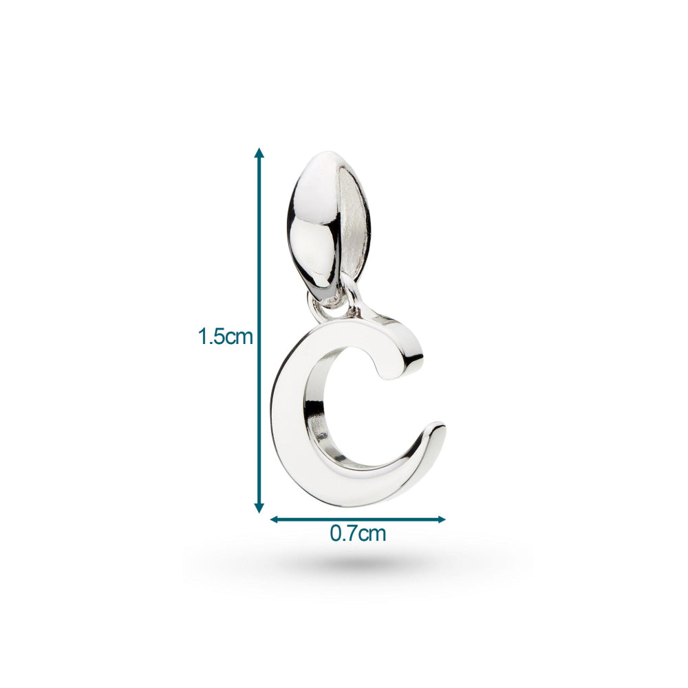 Kit Heath - Signature Skript Lowercase c Initial Pendant - Silver