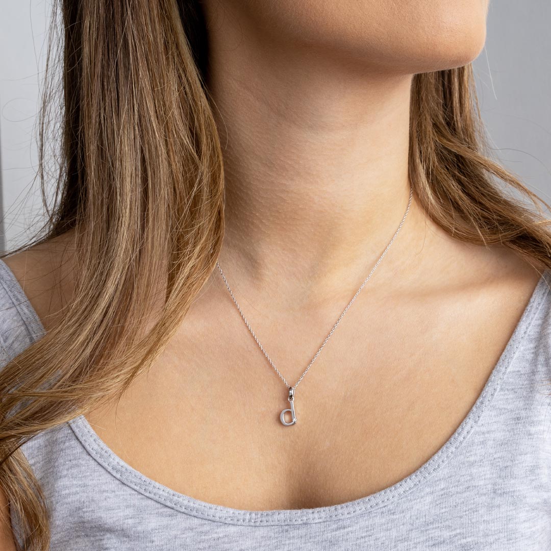 Kit Heath - Signature Skript Lowercase d Initial Pendant - Silver