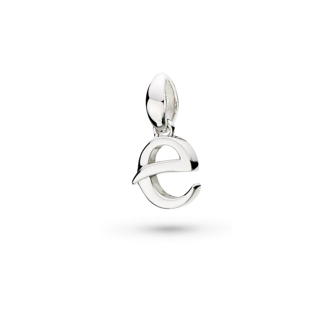 Kit Heath - Signature Skript Lowercase e Initial Pendant - Silver