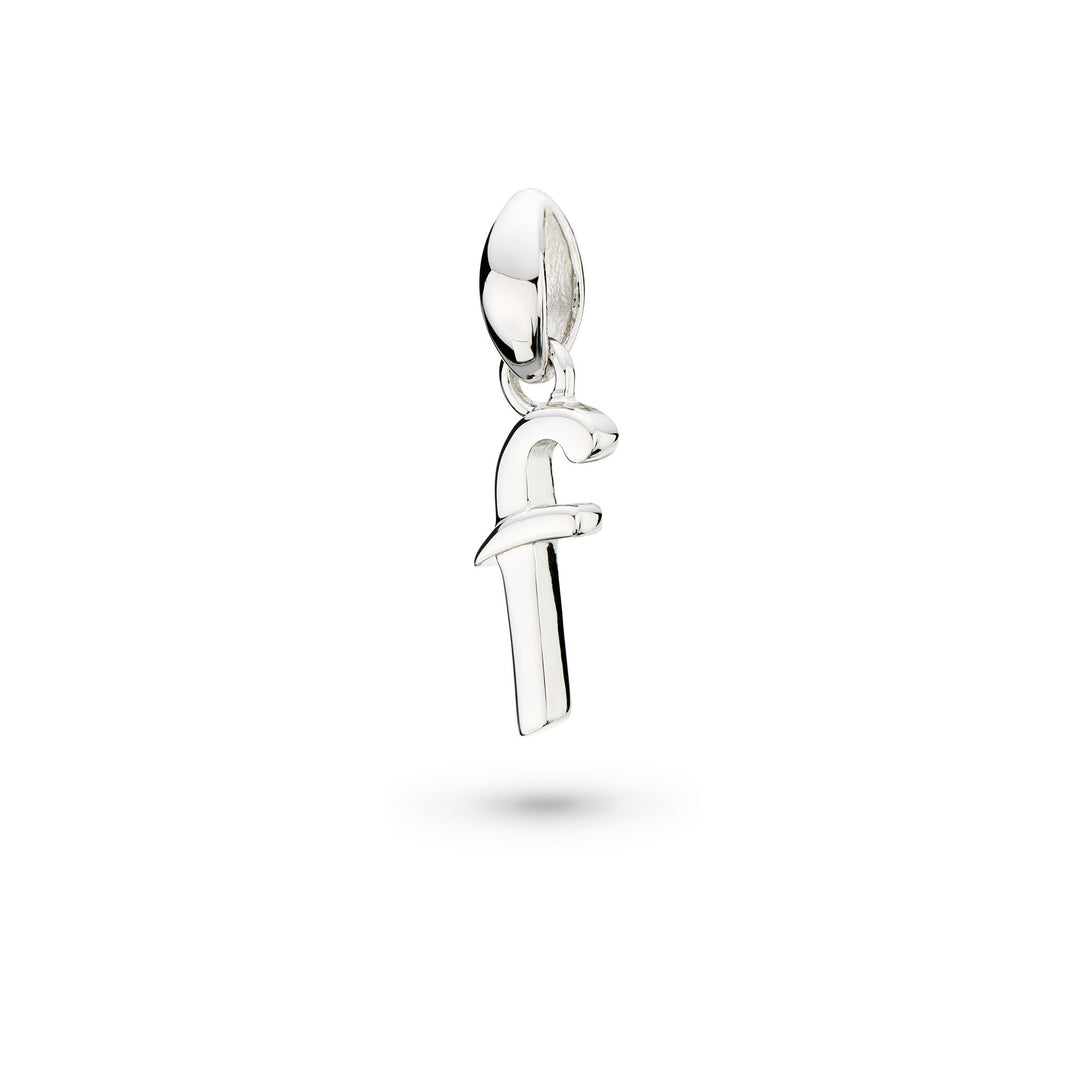 Kit Heath - Signature Skript Lowercase f Initial Pendant - Silver