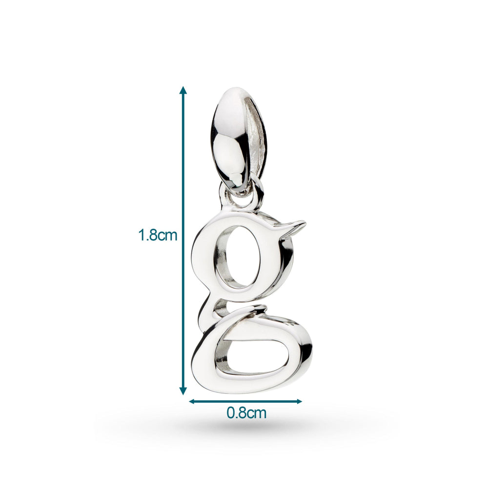 Kit Heath - Signature Skript Lowercase g Initial Pendant - Silver