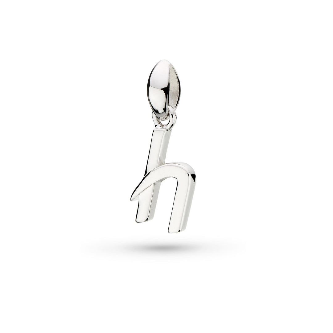 Kit Heath - Signature Skript Lowercase h Initial Pendant - Silver