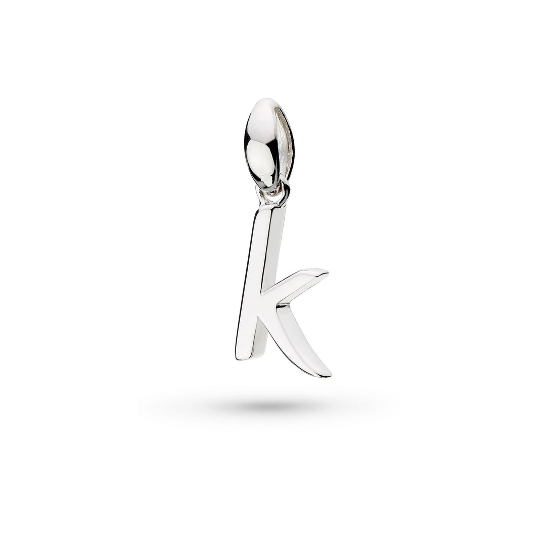 Kit Heath - Signature Skript Lowercase k Initial Pendant - Silver