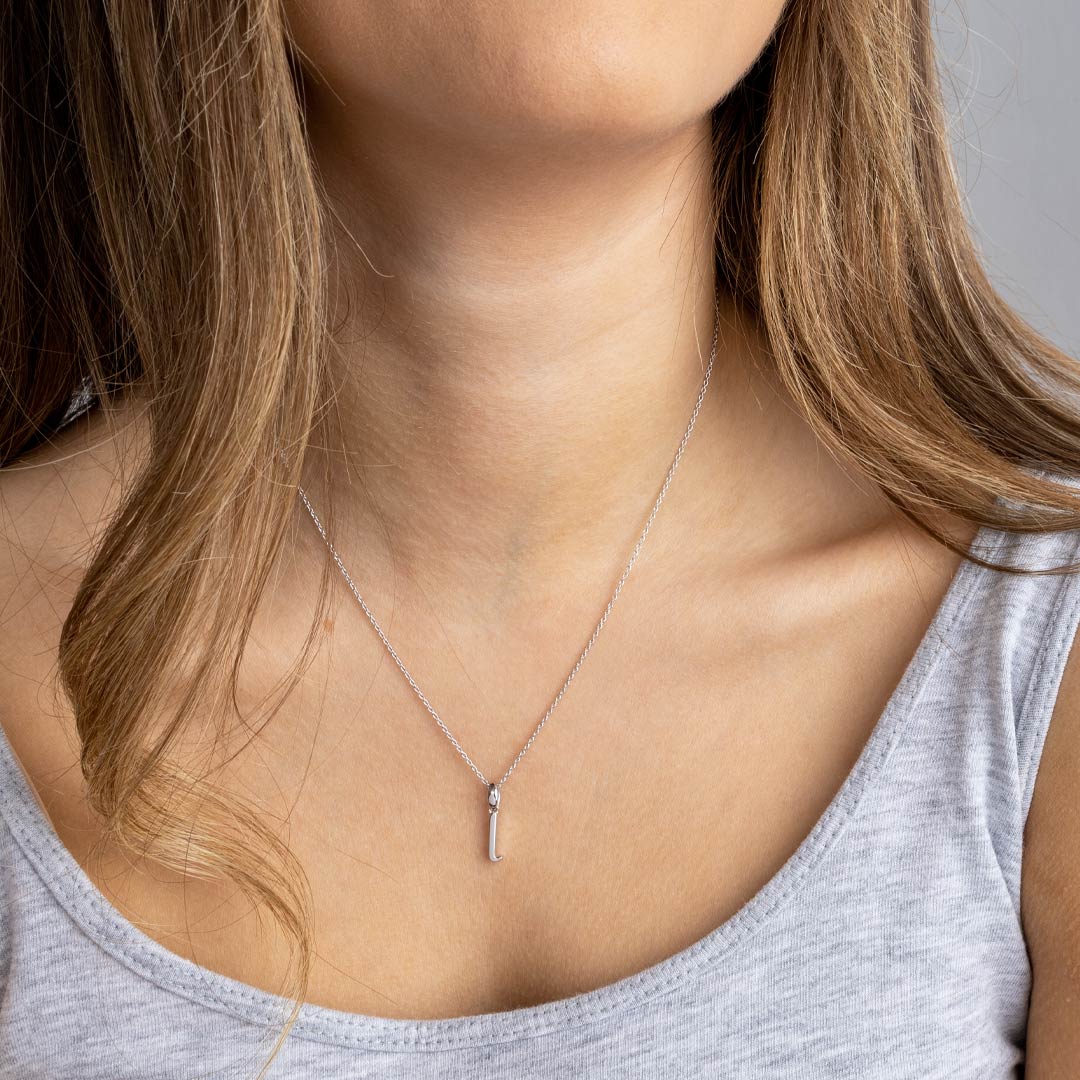 Kit Heath - Signature Skript Lowercase l Initial Pendant - Silver