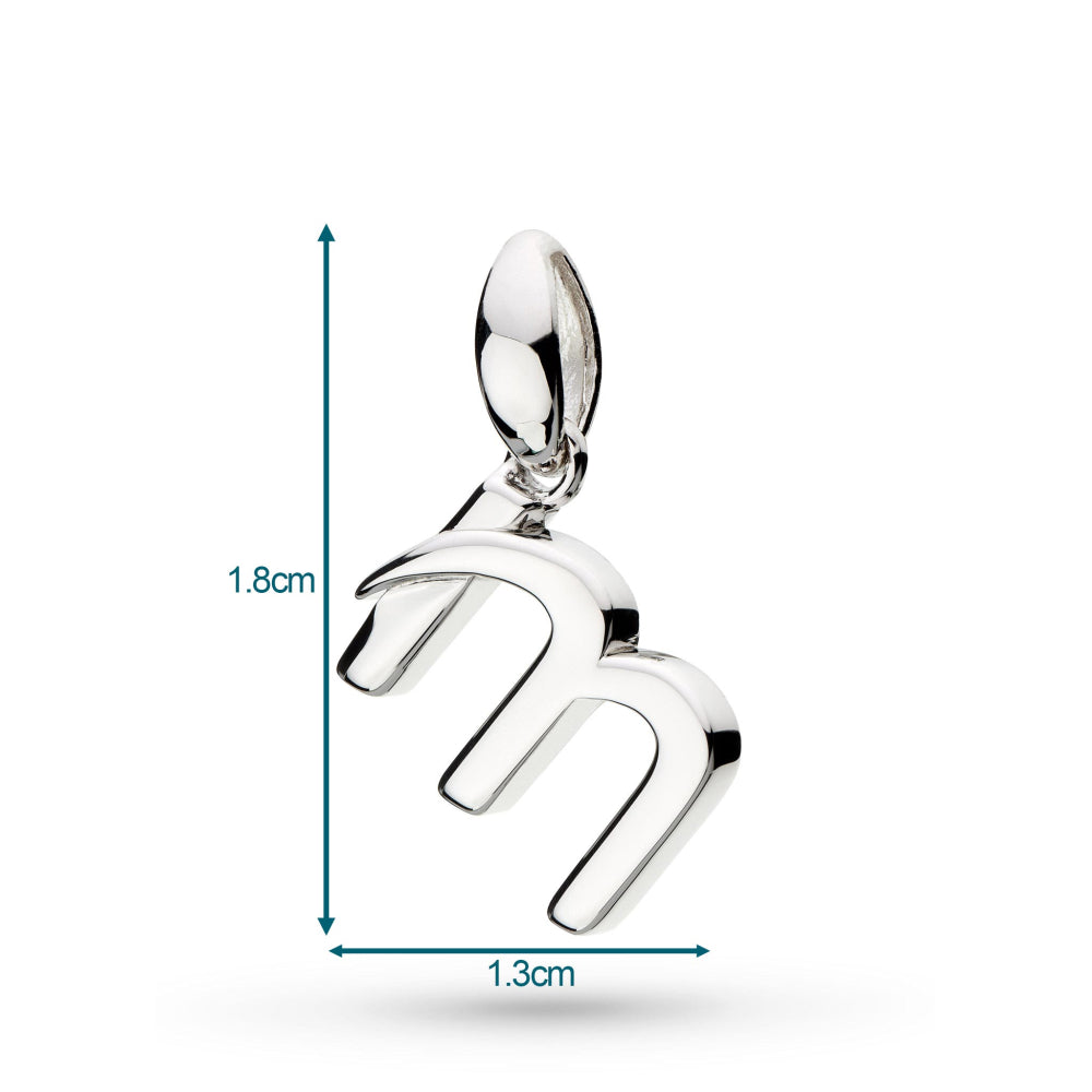 Kit Heath - Signature Skript Lowercase m Initial Pendant - Silver