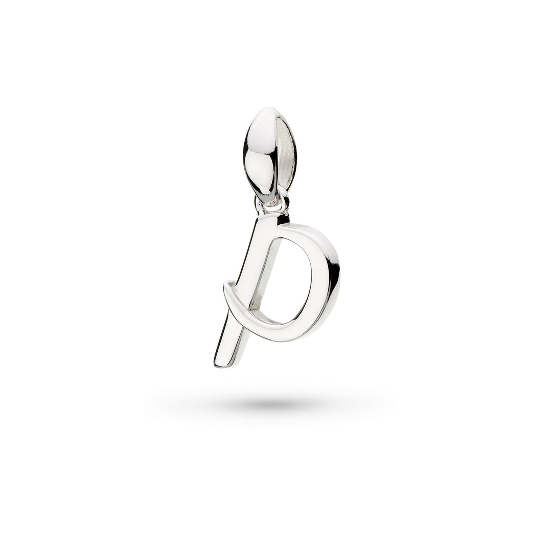 Kit Heath - Signature Skript Lowercase p Initial Pendant - Silver