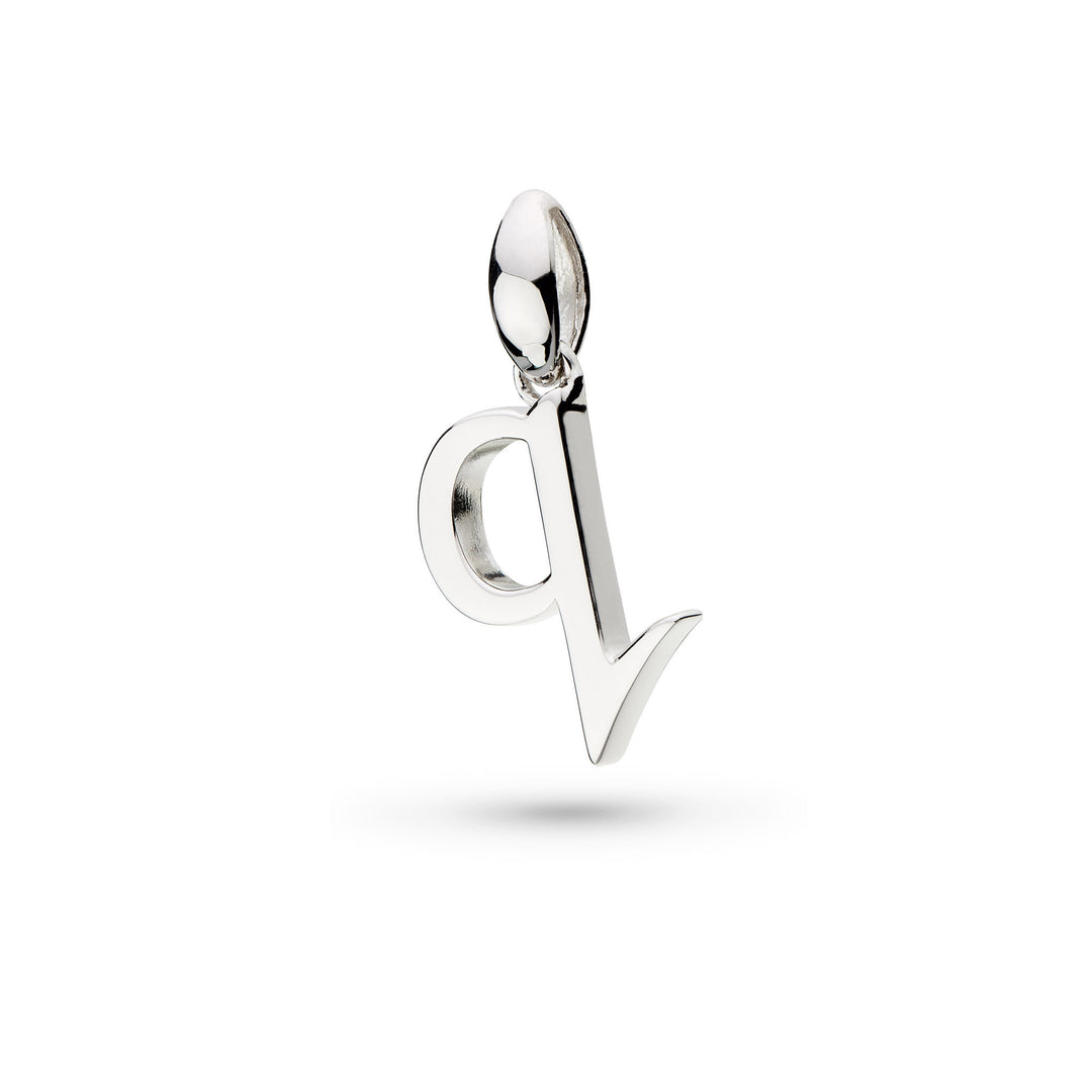Kit Heath - Signature Skript Lowercase q Initial Pendant - Silver