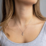Kit Heath - Signature Skript Lowercase q Initial Pendant - Silver