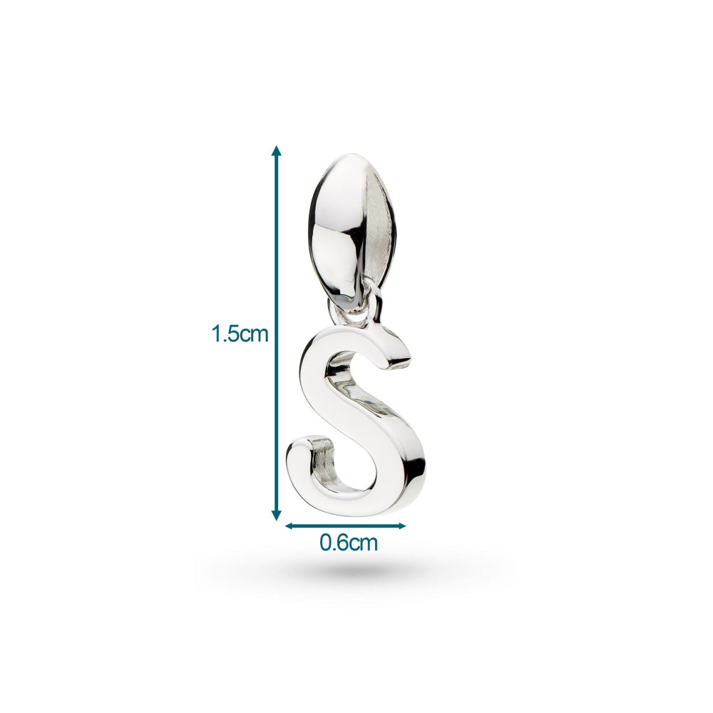 Kit Heath - Signature Skript Lowercase s Initial Pendant - Silver