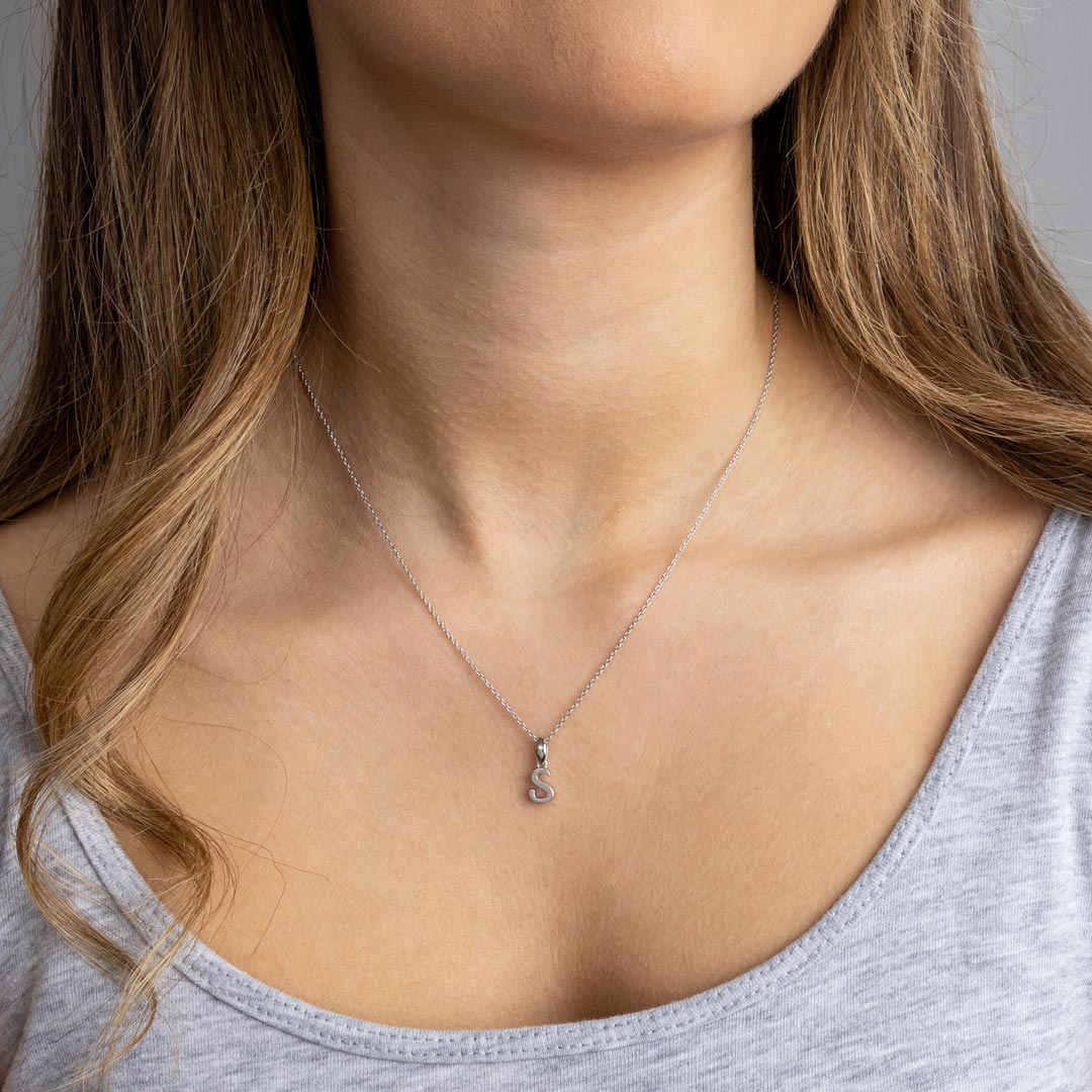 Kit Heath - Signature Skript Lowercase s Initial Pendant - Silver