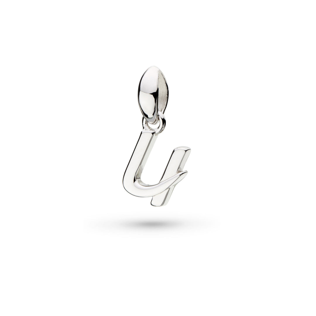 Kit Heath - Signature Skript Lowercase u Initial Pendant - Silver