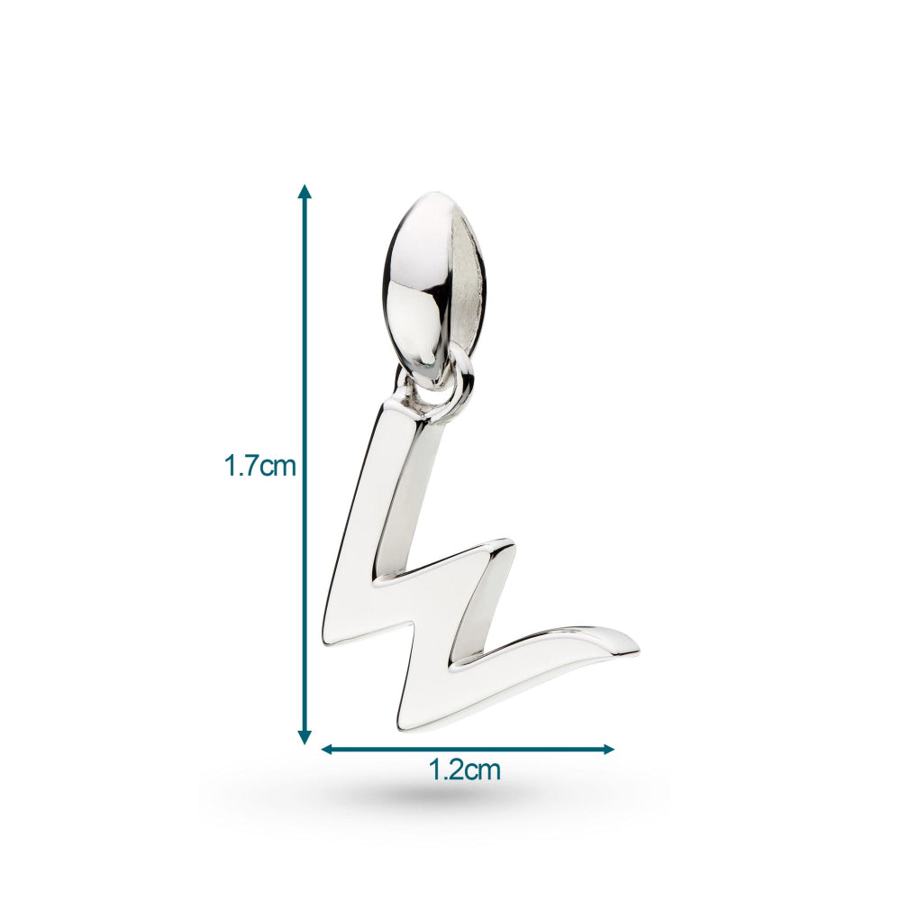 Kit Heath - Signature Skript Lowercase w Initial Pendant - Silver