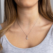 Kit Heath - Signature Skript Lowercase w Initial Pendant - Silver