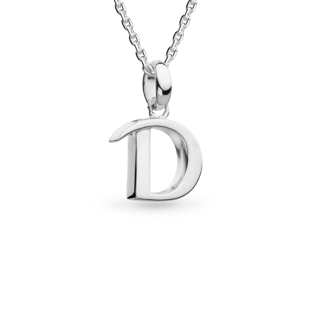 Kit Heath - Signature Skript Capital D Initial Necklace - Silver