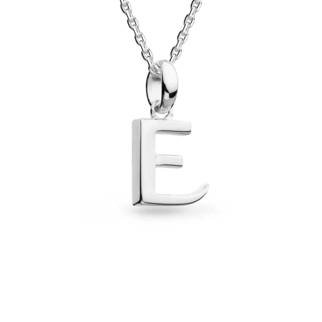 Kit Heath - Signature Skript Capital E Initial Necklace - Silver