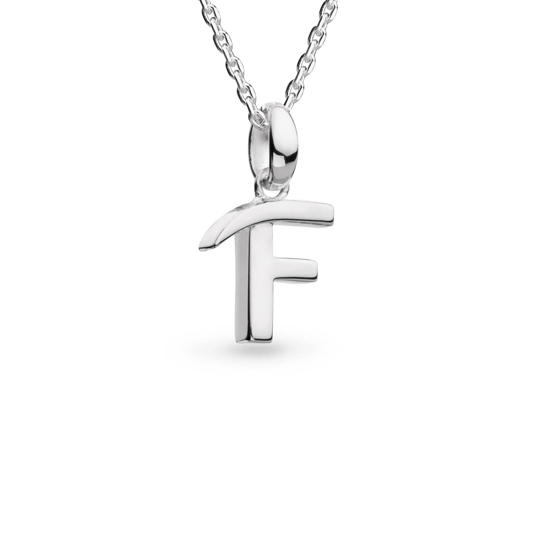 Kit Heath - Signature Skript Capital F Initial Necklace - Silver